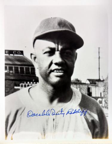 Ted "Double Duty" Radcliffe signed Homestead Grays Vintage B&W 8x10 Photo minor dings- COA/CSA Show Ticket/Photo