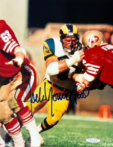 Jack Youngblood signed Los Angeles Rams NFL Licensed 8x10 Photo- Sports World Collectibles #A32698/COA (HOF)