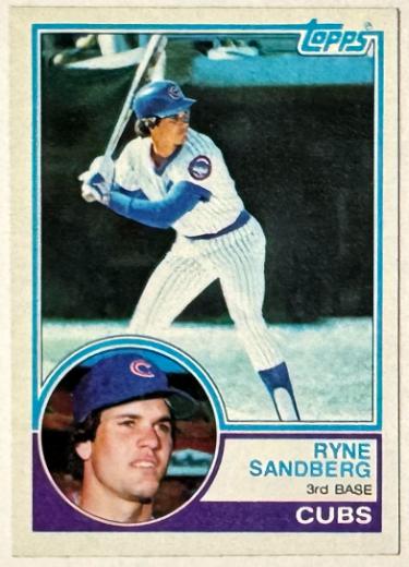 Ryne Sandberg 1983 Topps Rookie Card (RC) #83 (Chicago Cubs/HOF)