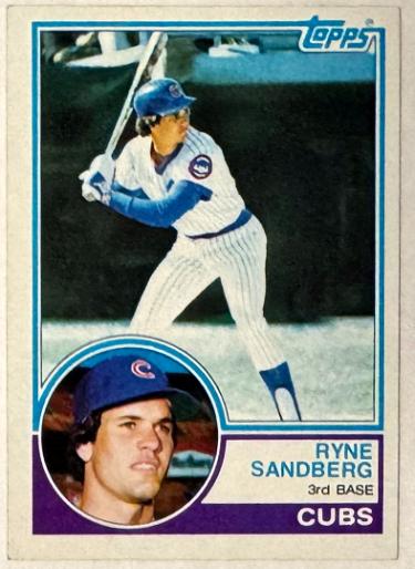 Ryne Sandberg 1983 Topps Rookie Card (RC) #83 (Chicago Cubs/HOF)