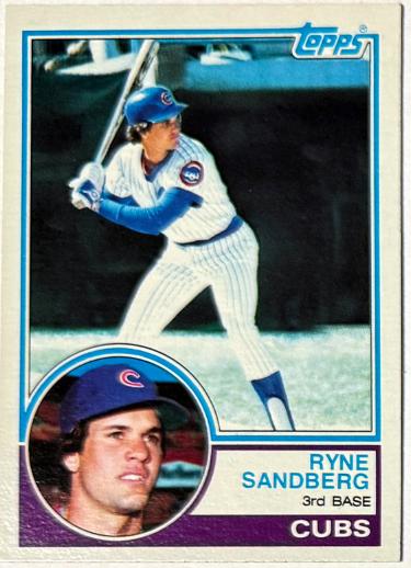 Ryne Sandberg 1983 Topps Rookie Card (RC) #83 (Chicago Cubs/HOF)