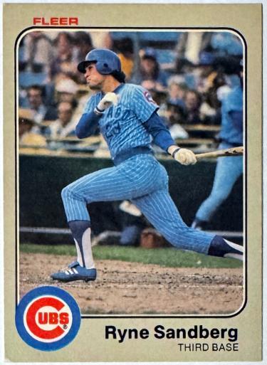Ryne Sandberg 1983 Fleer Rookie Card (RC) #507 (Chicago Cubs/HOF)