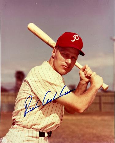 Richie Ashburn signed Philadelphia Phillies MLB Licensed 8x10 Photo- Tuff Stuff LOA (HOF)