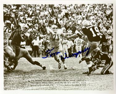 Tom Dempsey signed New Orleans Saints NFL Record Kick 8x10 Photo minor dings- COA