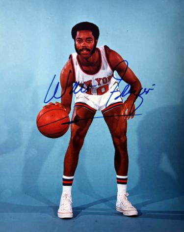 Walt Frazier signed New York Knicks 8x10 Photo minor dings- CSA COA (HOF)