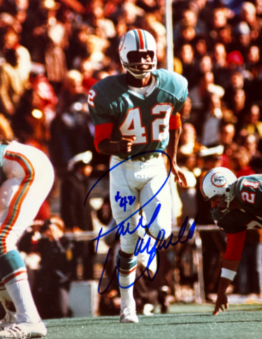 Paul Warfield signed Miami Dolphins NFL Licensed 8x10 Photo #42 minor dings- Tuff Stuff COA (HOF)