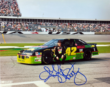 Kyle Petty signed NASCAR 8x10 Photo minor dings- Tuff Stuff LOA