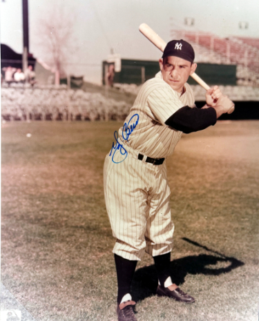 Yogi Berra signed New York Yankees MLB Licensed 8x10 Photo minor dings- COA (HOF/3X AL MVP)
