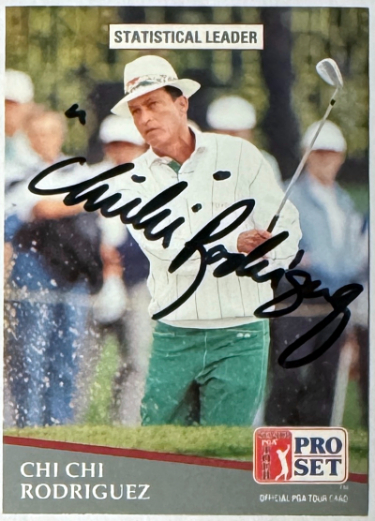 Chi Chi Rodriguez signed 1991 Pro Set PGA Tour Rookie On Card Auto #277- COA