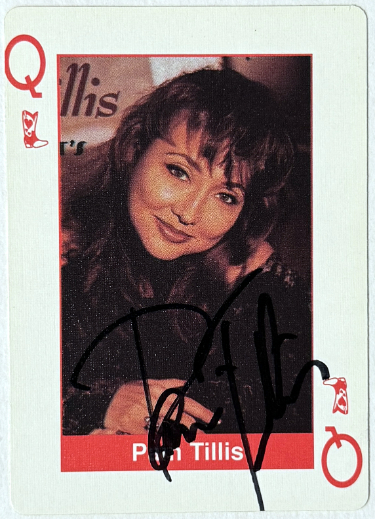 Pam Tillis signed Queen of Boots America Loves Country Playing Card- COA