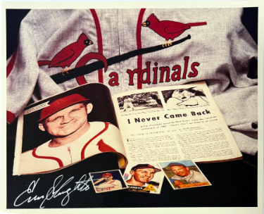 Enos Slaughter signed St. Louis Cardinals Collage 8x10 Photo minor dings- COA (HOF)