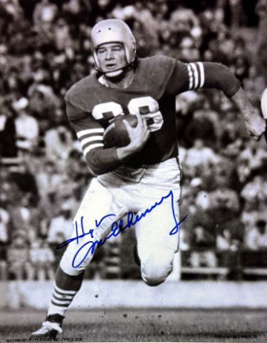 Hugh McElhenny signed San Francisco 49ers Vintage B&W NFL Licensed 8x10 Photo- COA (HOF)