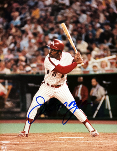 Joe Morgan signed Philadelphia Phillies MLB Licensed 8x10 Photo minor dings- Tuff Stuff COA (HOF)
