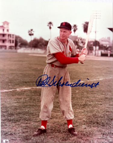 Red Schoendienst signed St. Louis Cardinals MLB Licensed 8x10 Photo minor dings- COA (HOF)