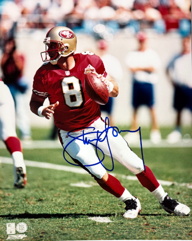 Steve Young signed San Francisco 49ers NFL Licensed 8x10 Photo minor dings- A.A.U Certified (Authentics Autographs Unlimited)