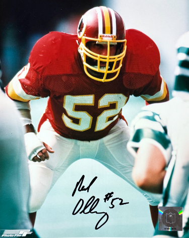 Neal Olkewicz signed Washington NFL Licensed 8x10 Photo #52- Collector's Showcase COA/Show Ticket