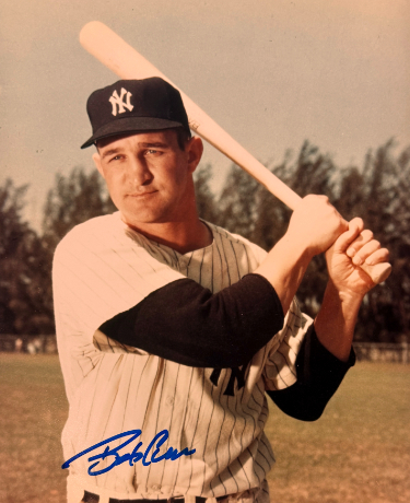 Bob Cerv signed New York Yankees 8x10 Photo- COA (WS Champ)