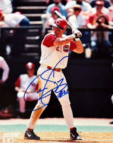 Sean Casey signed Cincinnati Reds MLB Licensed 8x10 Photo #21 minor dings- Tuff Stuff COA/Show Ticket