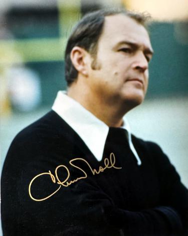 Chuck Noll signed Pittsburgh Steelers 8x10 Photo minor dings- Tuff Stuff, Show Promoter LOA (HOF)