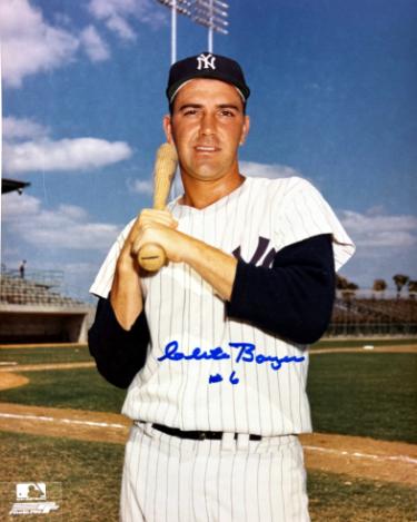 Clete Boyer signed New York Yankees MLB Licensed 8x10 Photo #6 minor dings- COA