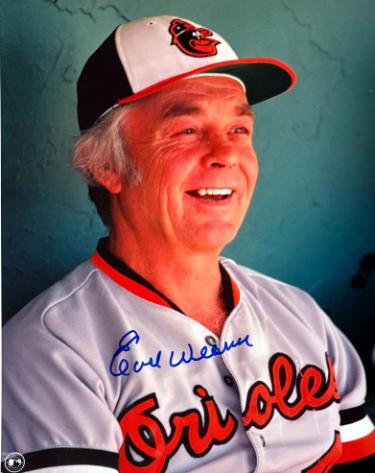 Earl Weaver signed Baltimore Orioles MLB Licensed 8x10 Photo minor dings- Tuff Stuff LOA/Show Ticket (HOF/Coach)