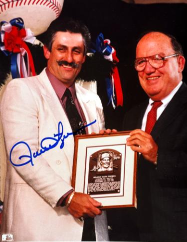 Rollie Fingers signed Hall of Fame Induction MLB Licensed 8x10 Photo minor dings- Stacks of Plaques COA (HOF)