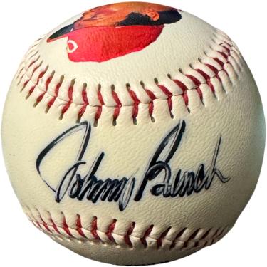 Johnny Bench signed Fotoball USA MLB Baseball- /500- light sig- Fotoball USA COA (Cincinnati Reds)