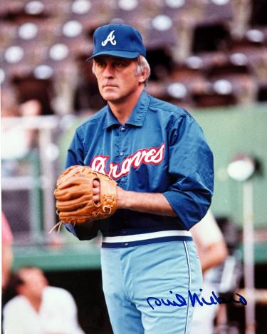 Phil Niekro signed Atlanta Braves 8x10 Photo minor dings - Tuff Stuff COA (HOF)