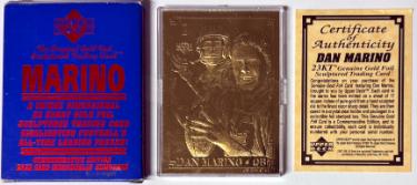 Dan Marino 1995 Upper Deck 23 Karat Gold Foil Sculpture Card LTD (Miami Dolphins/HOF)