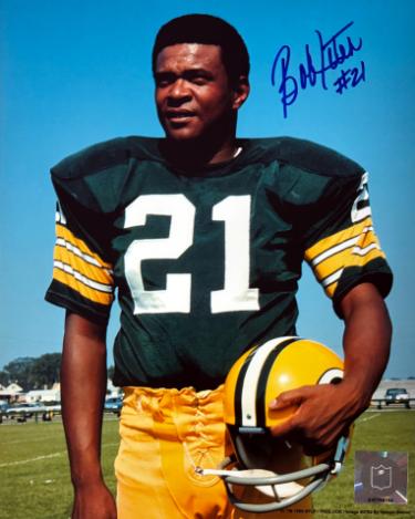 Bob Jeter signed Green Bay Packers NFL 8x10 Photo #21 minor dings- COA/Show Ticket
