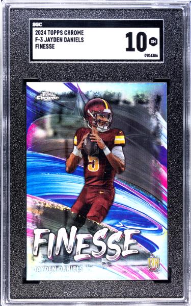 Jayden Daniels 2024 Topps Chrome Finesse Rookie Card (RC) #F-3- SGC Graded 10 Gem Mint (Washington Commanders)