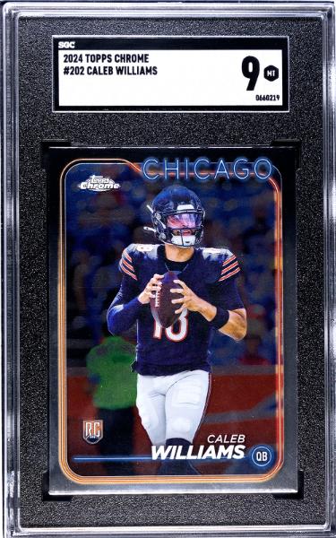 Caleb Williams 2024 Topps Chrome Rookie Card (RC) #202- SGC Graded 9 Mint (Chicago Bears)