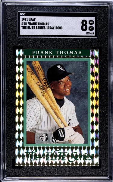 Frank Thomas 1991 Leaf The Elite Series Card #18- /10000- SGC Graded 8 NM-MT (Chicago White Sox/HOF)