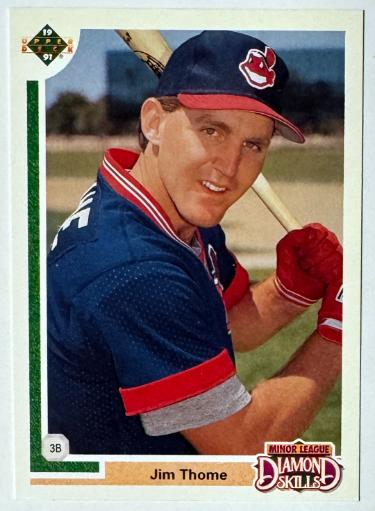 Jim Thome 1991 Upper Deck Final Edition Cleveland Rookie Card (RC) #17F- Lot of 25 (Diamond Skills/HOF/5X All-Star)