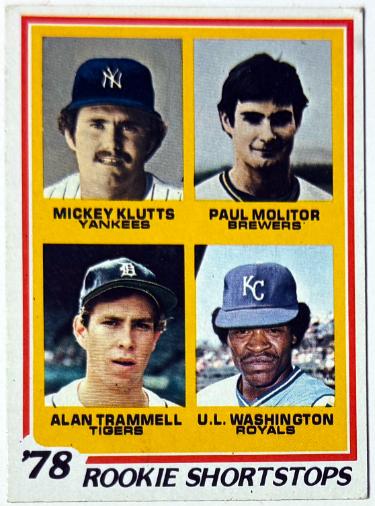Paul Molitor & Alan Trammell 1978 Topps Rookie Shortstops Card (RC) #707