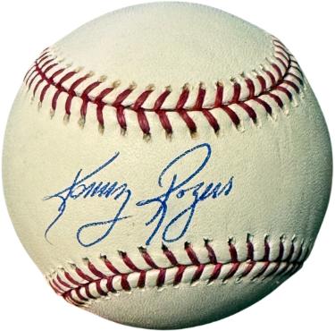 Kenny Rogers signed Official Rawlings Major League Baseball- COA (Yankees/Tigers/Perfect Game)