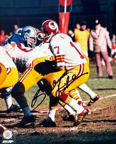 Billy Kilmer signed Washington NFL Licensed 8x10 Photo minor dings- CSA COA/Show Ticket