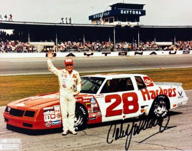 Cale Yarbouough signed NASCAR Licensed Hardee's Racing 8X10 Photo minor dings- Tuff Stuff COA