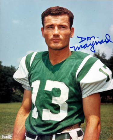 Don Maynard signed New York Jets NFL 8x10 Photo- COA (HOF/Show Ticket)