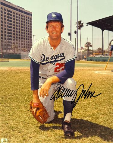Tommy John signed Los Angeles Dodgers MLB Licensed 8x10 Photo minor dings- COA