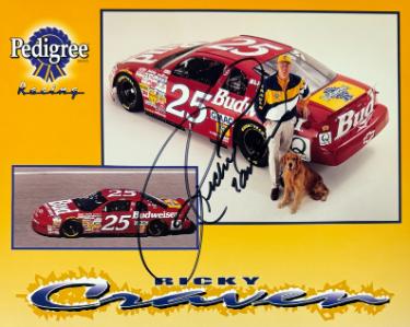 Ricky Craven signed Pedigree Racing NASCAR 8x10 Photo minor dings- COA