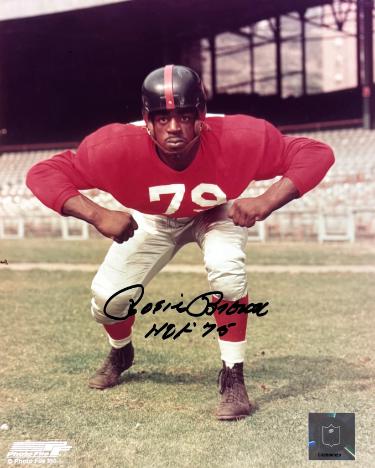Roosevelt Rosie Brown signed New York Giants NFL Licensed 8x10 Photo HOF 75 minor dings- COA