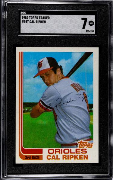 Cal Ripken, Jr 1982 Topps Traded Rookie Card (RC) #98T-SGC Graded 7 NM (Baltimore Orioles/HOF)