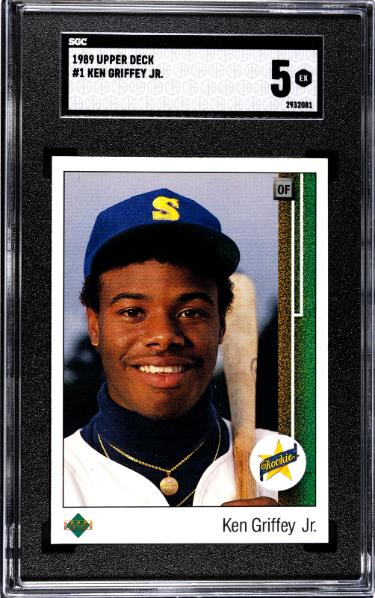 Ken Griffey, Jr 1989 Upper Deck Rookie Card (RC) #1- SGC Graded 5 EX (Seattle Mariners/HOF)