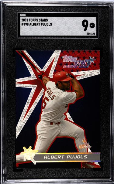 Albert Pujols 2001 Topps Stars Rookie Card (RC) #198- SGC Graded 9 Mint (St. Louis Cardinals)