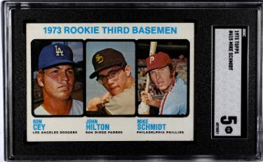 Mike Schmidt/Ron Cey 1973 Topps Rookie Card (RC) High #615- SGC Graded 5 EX (Philadelphia Phillies/HOF)