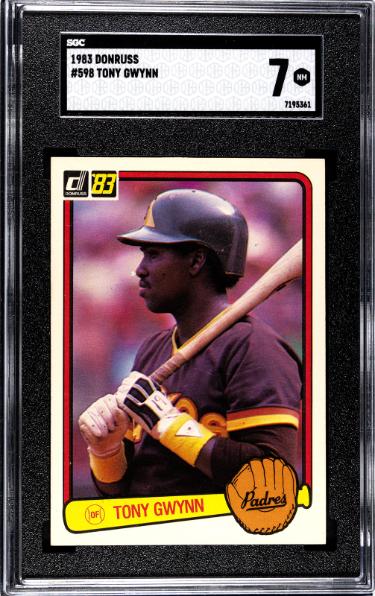Tony Gwynn 1983 Donruss Rookie Card (RC) #598- SGC Graded 7 NM (San Diego Padres/HOF)