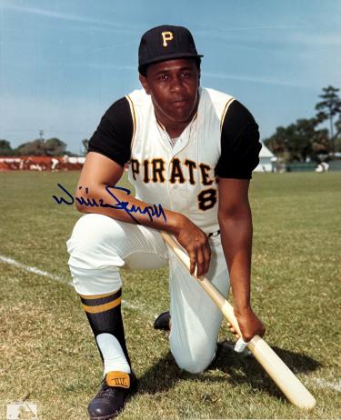Willie Stargell signed Pittsburgh Pirates MLB 8x10 Photo minor dings- COA (HOF)