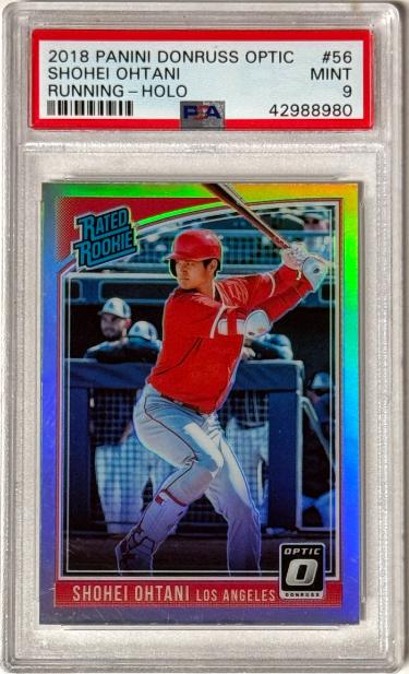 Shohei Ohtani 2018 Donruss Optic Rated Rookie Silver Holo Card (RC) #56- PSA Graded 9 Mint (Angels/Dodgers)