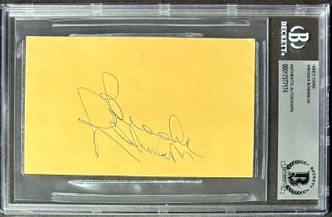 Brooks Robinson signed 3x5 Index Card - Beckett/BAS Encapsulated (Baltimore Orioles/HOF)